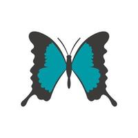 Butterfly with long wings icon, flat style vector