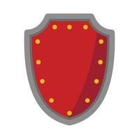 icono de escudo protector del ejército, tipo plano vector