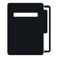 File folder icon, simple style vector