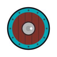 Round army shield icon, flat style vector