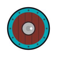 Round army shield icon, flat style vector