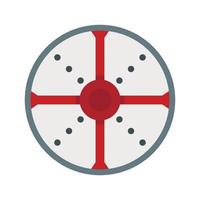 Round shield icon, flat style vector