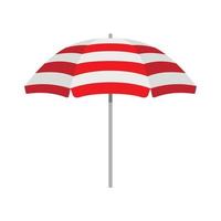 Beach umbrella icon, flat style vector
