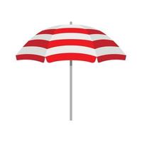 Beach umbrella icon, flat style vector