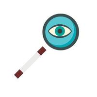 Magnifying glass icon, flat style