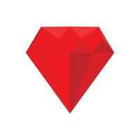 Ruby icon, flat style vector