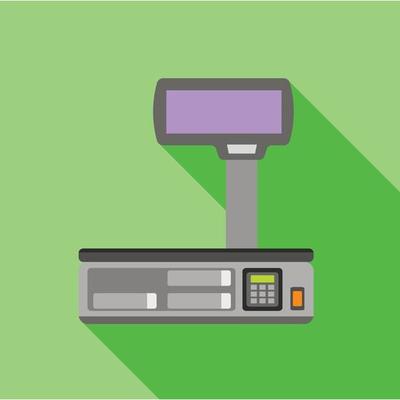 Electronic scales for weighing food icon