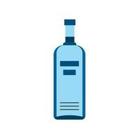 Bottle of vodka icon, flat style vector