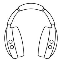 Wireless headphones icon, outline style vector