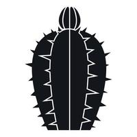 icono de cactus floreciente, estilo simple vector