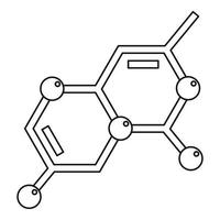 Chemistry icon, outline style vector