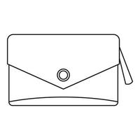 Small bag icon, outline style vector