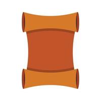 Scroll icon, flat style vector