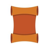 Scroll icon, flat style vector