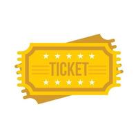Ticket icon, flat style vector
