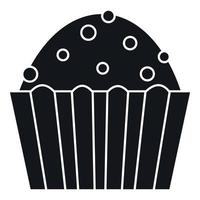 Cup cake icon, simple style vector