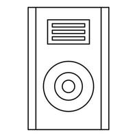 Audio speaker icon, outline style vector