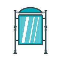 Advertising sign icon, flat style vector