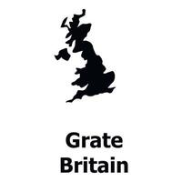 icono de mapa de inglaterra, estilo simple vector