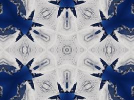 Dark blue sky floral abstract background kaleidoscope unique and aesthetic pattern photo