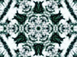 Blurry green leaves kaleidoscope background abstract flower and symmetric pattern for christmas vibes photo