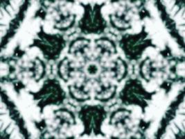 Blurry green leaves kaleidoscope background abstract flower and symmetric pattern for christmas vibes photo