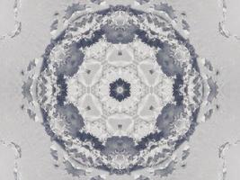 fondo abstracto floral gris ceniciento caleidoscopio patrón único y estético simple foto