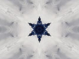 Dark blue sky floral abstract background kaleidoscope unique and aesthetic pattern photo