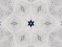 Dark blue sky floral abstract background kaleidoscope unique and aesthetic pattern photo