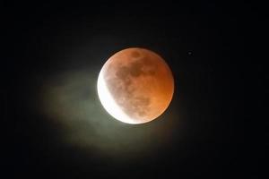The Lunar Eclipse. Photographed blood moon photo