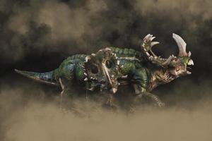 dinosaur , Sinoceratops in the dark photo