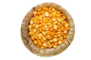 Chana Dal on a Sal Tree Leaf Plate. photo