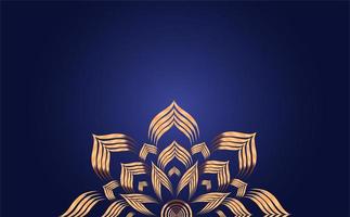 Abstract golden floral frame border dark blue banner design. Ornamental luxury golden frame decorative floral elements red backgrounds. photo