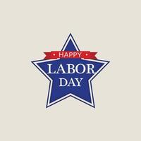 Worker labor day logo, flat style vector