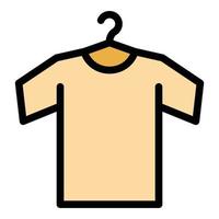 Clean shirt icon color outline vector