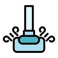 Dry steam cleaner icon color outline vector