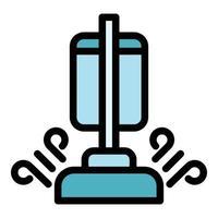 Wet steam cleaner icon color outline vector