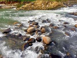 the river flow is calm and clean photo