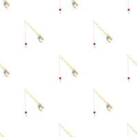 Fishing rod pattern seamless vector