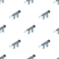 Underwater fishing speargun pattern seamless vector