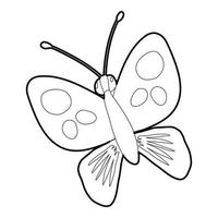 icono de mariposa, estilo 3d isométrico vector