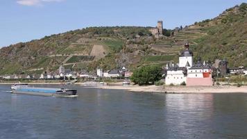 film du rhin à kaub pendant les basses eaux video