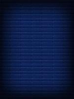 Nightly dark blue brick wall. Vector vertical background for neon lights or text, brickwork texture. photo