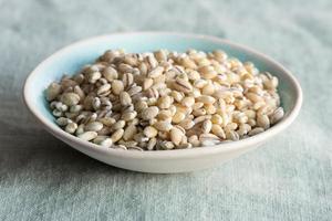 Uncooked Pearled Barley in a Bowl photo