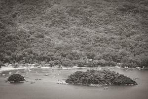 Big tropical island Ilha Grande Abraao beach panorama Brazil. photo