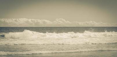 Strong waves Praia Lopes Mendes beach Ilha Grande island Brazil. photo