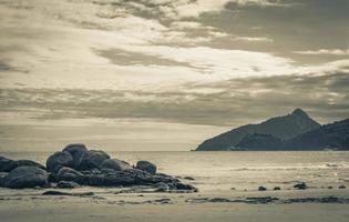 Amazing rock formations boulders Ilha Grande Santo Antonio Beach Brazil. photo