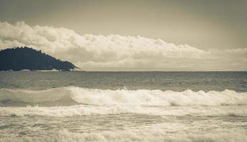 Strong waves Praia Lopes Mendes beach Ilha Grande island Brazil. photo