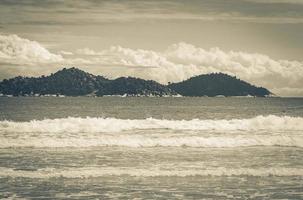 Strong waves Praia Lopes Mendes beach Ilha Grande island Brazil. photo