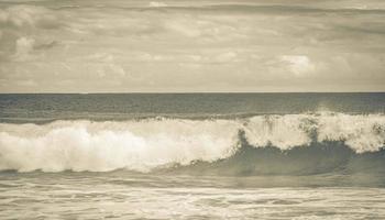 Strong waves Praia Lopes Mendes beach Ilha Grande island Brazil. photo